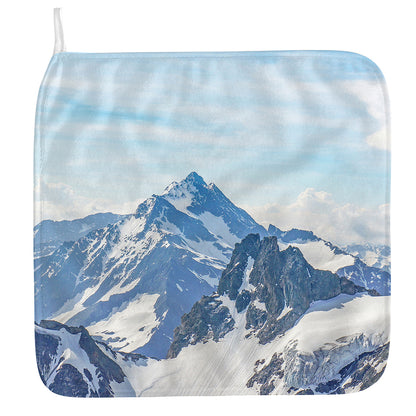 Alps Mountain Print Hand Towel