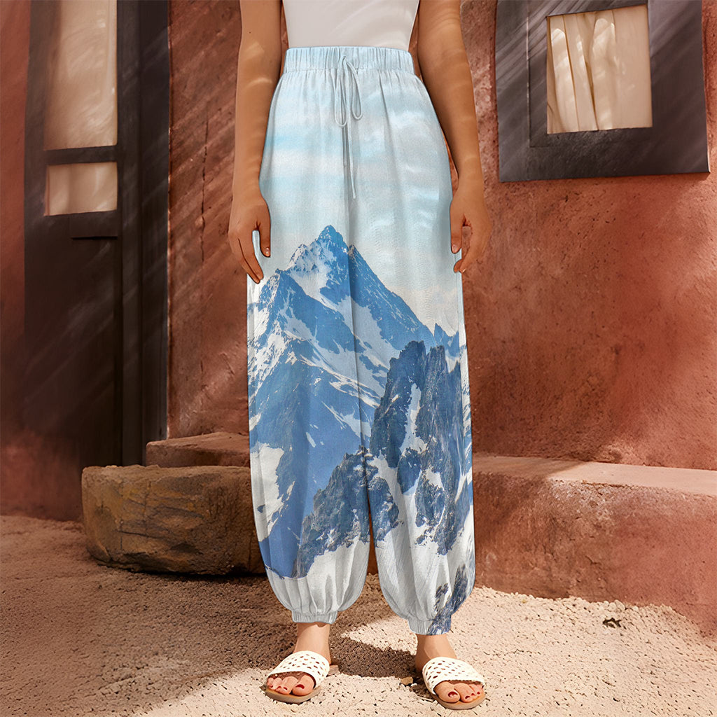 Alps Mountain Print Harem Pants