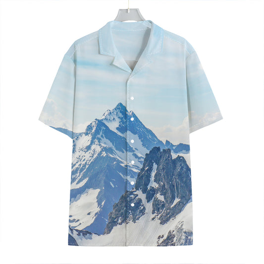 Alps Mountain Print Hawaiian Shirt