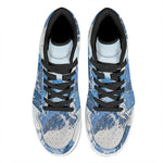Alps Mountain Print High Top Leather Sneakers
