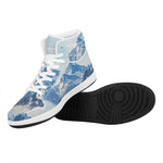 Alps Mountain Print High Top Leather Sneakers