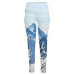 Alps Mountain Print High-Waisted Pocket Leggings
