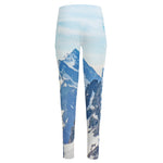 Alps Mountain Print High-Waisted Pocket Leggings
