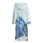 Alps Mountain Print Hooded Bathrobe