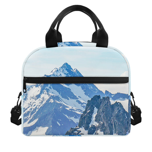 Alps Mountain Print Insulated Lunch Bag