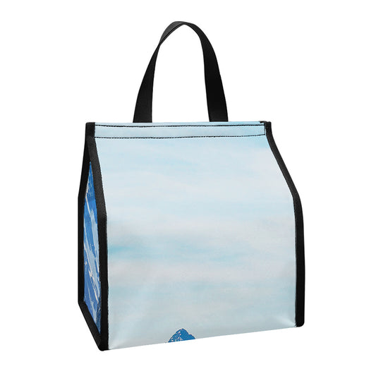 Alps Mountain Print Insulated Lunch Tote