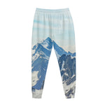 Alps Mountain Print Jogger Pants