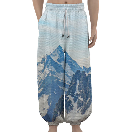 Alps Mountain Print Lantern Pants