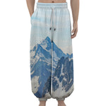 Alps Mountain Print Lantern Pants