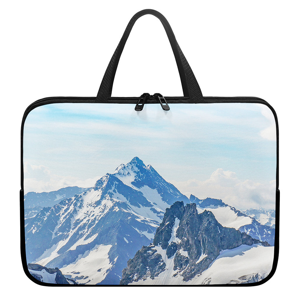 Alps Mountain Print Laptop Sleeve With Handle