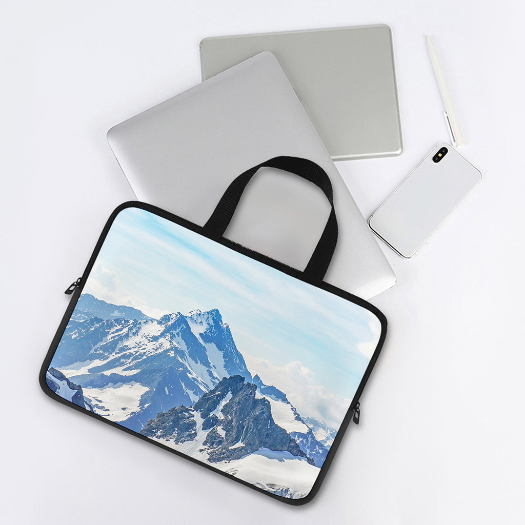 Alps Mountain Print Laptop Sleeve With Handle