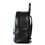 Alps Mountain Print Leather Backpack