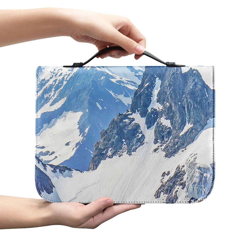 Alps Mountain Print Leather Bible Cover
