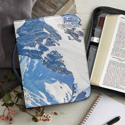 Alps Mountain Print Leather Bible Cover