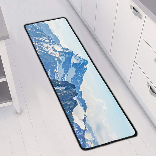 Alps Mountain Print Long Kitchen Mat