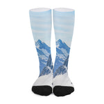 Alps Mountain Print Long Socks