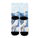 Alps Mountain Print Long Socks