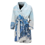 Alps Mountain Print Men's Bathrobe
