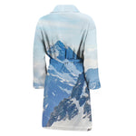 Alps Mountain Print Men's Bathrobe