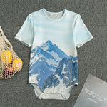 Alps Mountain Print Men's Bodysuit