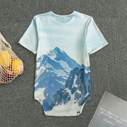 Alps Mountain Print Men's Bodysuit