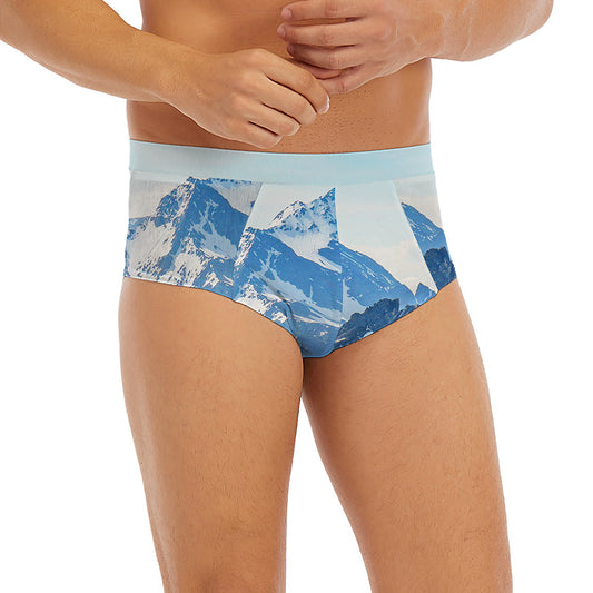 Alps Mountain Print Men's Briefs