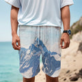 Alps Mountain Print Men's Cargo Shorts