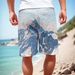 Alps Mountain Print Men's Cargo Shorts