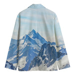 Alps Mountain Print Men's Cotton Blazer