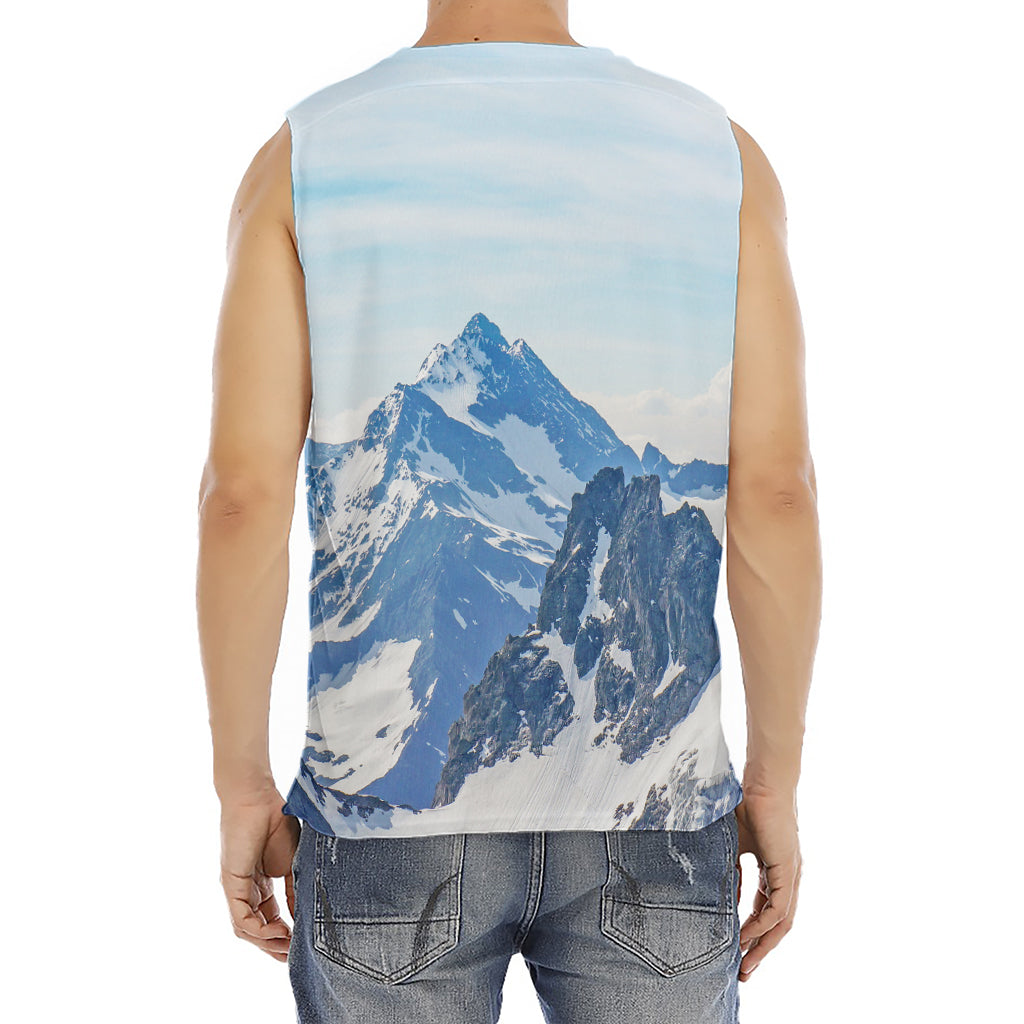 Alps Mountain Print Men's Fitness Tank Top