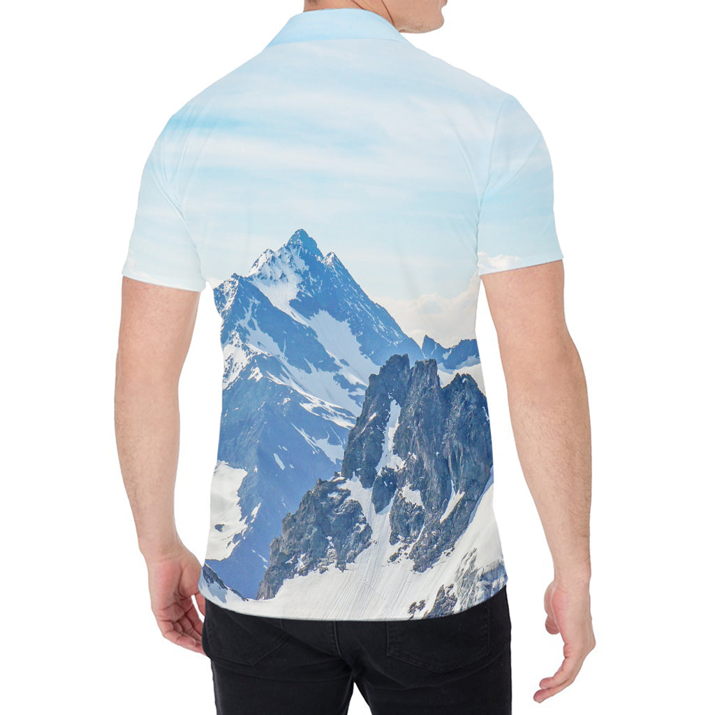 Alps Mountain Print Men's Shirt