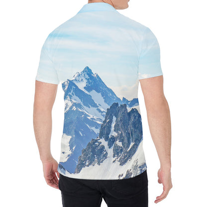 Alps Mountain Print Men's Shirt