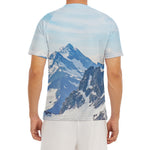Alps Mountain Print Men's Short Sleeve Rash Guard