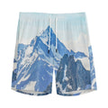 Alps Mountain Print Men's Athletic Shorts