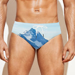 Alps Mountain Print Men's Swim Briefs