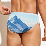 Alps Mountain Print Men's Swim Briefs