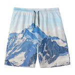Alps Mountain Print Men's Swim Trunks