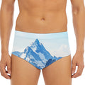 Alps Mountain Print Men's Triangle Swim Briefs