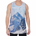 Alps Mountain Print Men's Velvet Tank Top