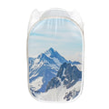 Alps Mountain Print Mesh Laundry Hamper