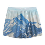 Alps Mountain Print Mesh Shorts