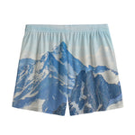 Alps Mountain Print Mesh Shorts