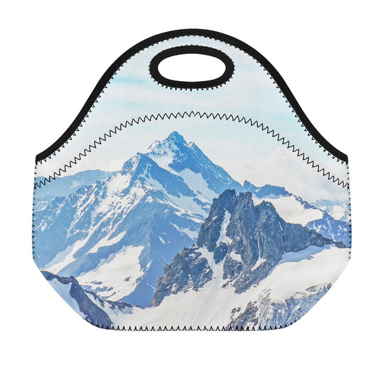 Alps Mountain Print Neoprene Lunch Bag