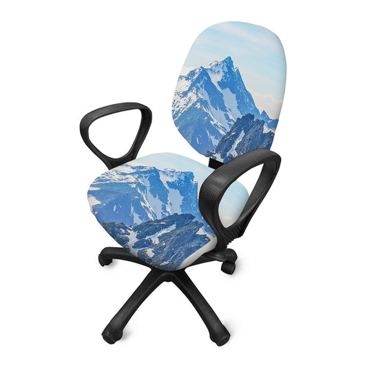 Alps Mountain Print Office Chair Cover