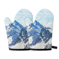 Alps Mountain Print Oven Mitts