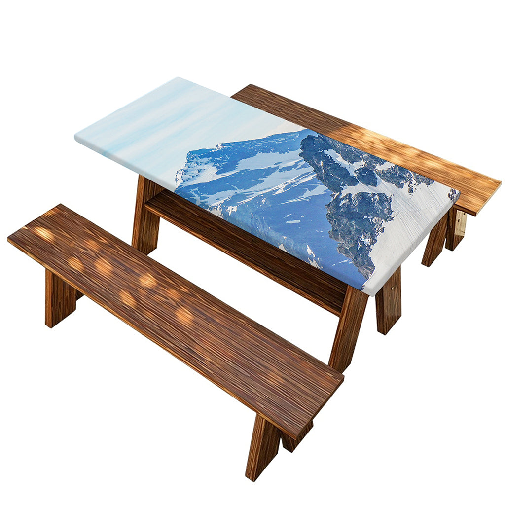 Alps Mountain Print Picnic Table Cover