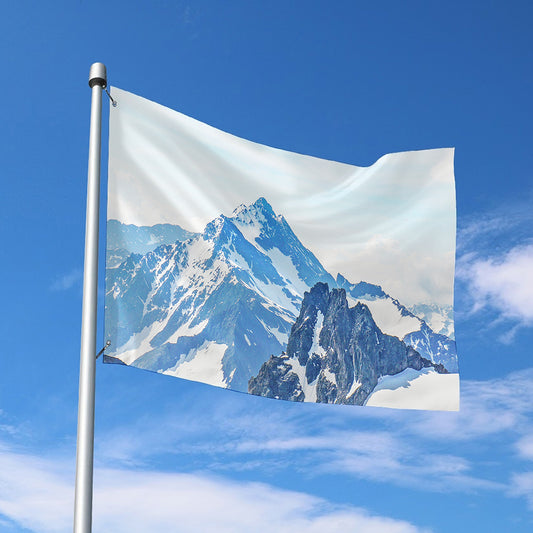 Alps Mountain Print Polyester Flag