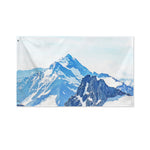Alps Mountain Print Polyester Flag