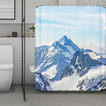 Alps Mountain Print Polyester Shower Curtain