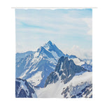 Alps Mountain Print Polyester Shower Curtain